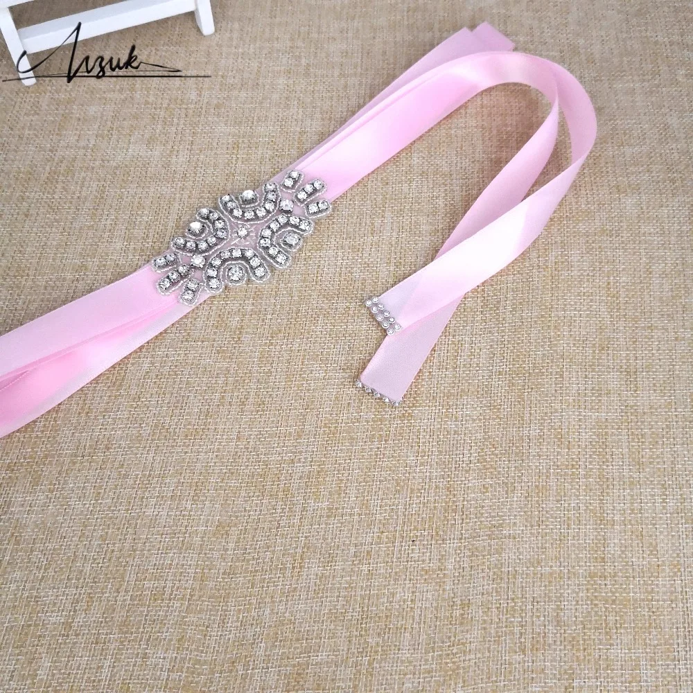 Wedding Belt Silver Crystal Rhinestones Ribbons Bridal Luxurious Party Porm Gown A03-2 |