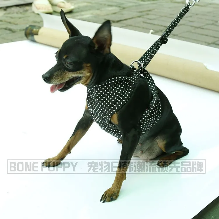 BONEPUPPY мягкий хлопок Клубника Дизайн Pet Поводок для прогулок жгут щенка шлейка для кошек набор