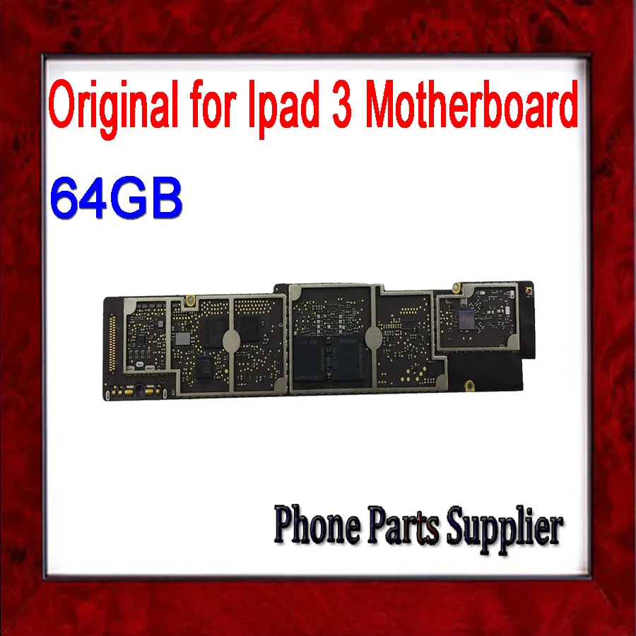 64gb Wifi Version for Ipad 3 Mainboard,100% Original Unlocked for Ipad 3 Motherboard with Chips,Free Shipping & Good Working
