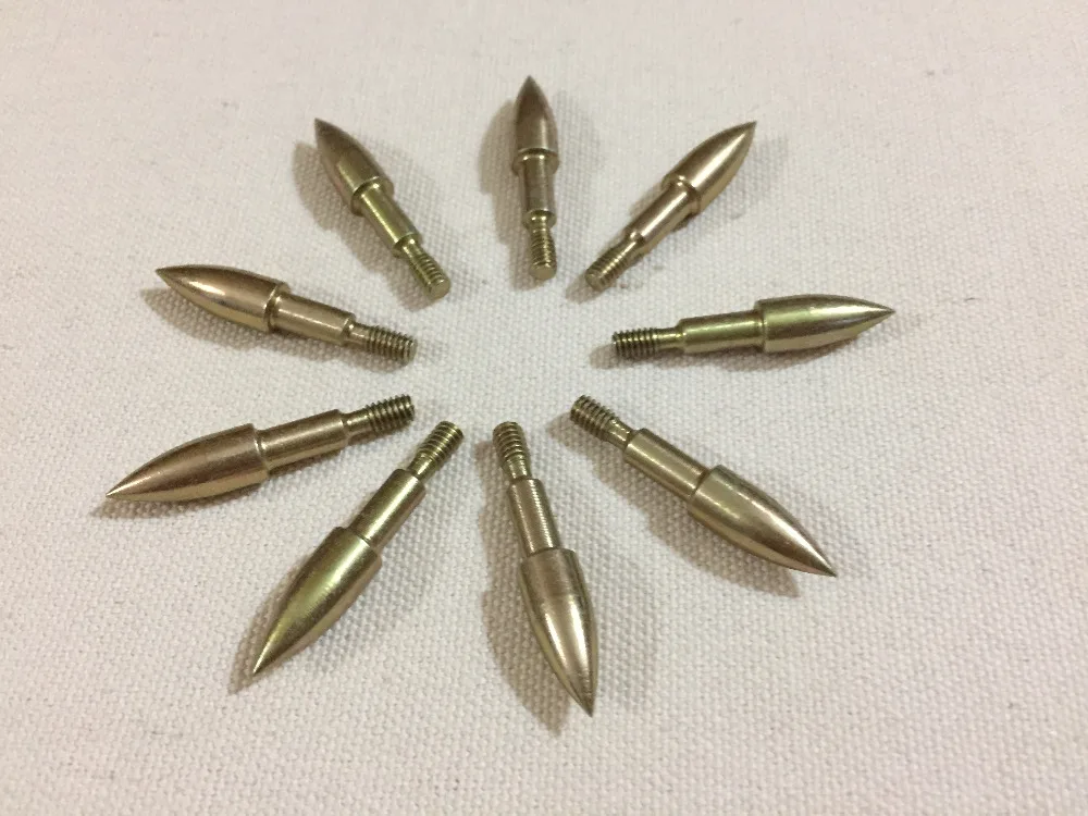 12Pcs 100grain 8 32 Thread Screw field point arrowhead target point for compound bow carbon arrow