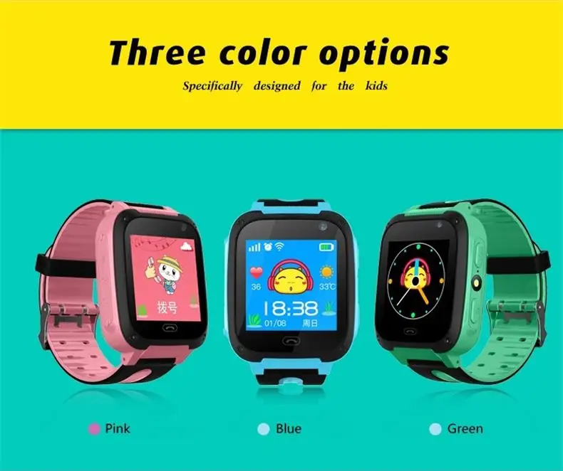 Children's Smart Watch W08 Anti Lost Child Tracker SOS Smart Monitoring Positioning Phone Kids Baby Watch Compatible IOS Android (3)