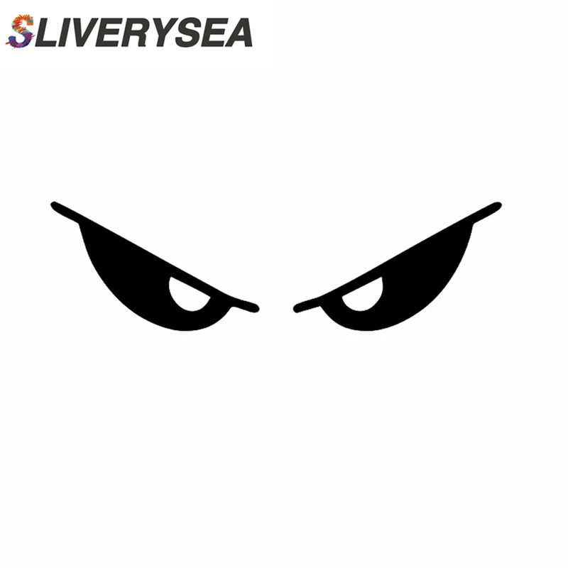 SLIVERYSEA 14*4 см злые глаза персональный мотоциклетный шлем белый или черный