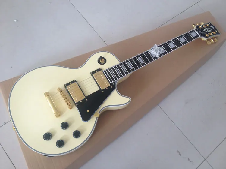 

New Arrival Custom LP Mahogany Cream White Electric Guitar Gold Hardware Free Shipping