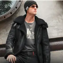 Куртки из овечьей шерсти, кожаная одежда из стриженной шерсти, мужская теплая куртка, мужское зимнее пальто. Куртки размера плюс