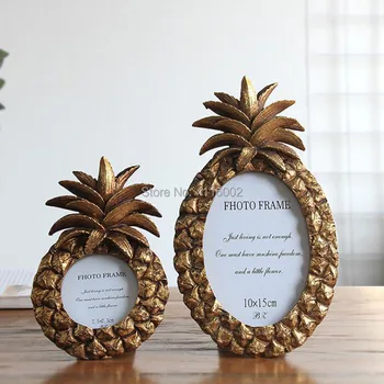 

10pcs 3 Inch 6 Inch Pineapple Photo Frame Retro Frame Oval Resin Home Table Decoration Creative Picture Frame
