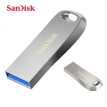 Sandisk SDCZ74 USB 3,1 в коробке sub Флеш накопитель 16 Гб оперативной памяти, 32 Гб встроенной памяти, 64 ГБ 128 256GB Pendrive Memory Stick 150 МБ/с. металлический Шифрование U диск