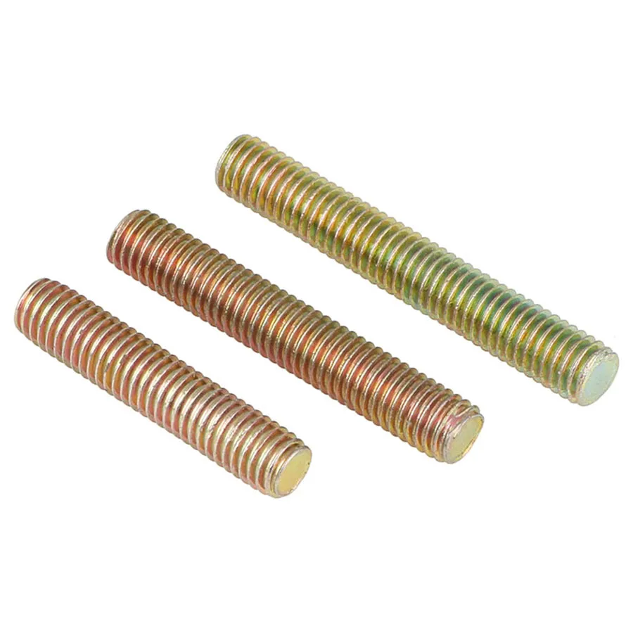 

2/5/10Pcs M6 M8 Color Zinc Plated Full Tooth Screw Full Thread Screw Double-headed Tooth Furniture Link Bolt
