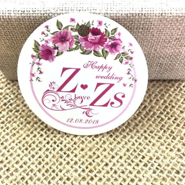 100 Pcs Custom Christening Baptis Hand Labels Round Wedding 100 Pcs Custom Christening Baptis Hand Labels Round Wedding Anniversary Decoration Tag Label Invitation Card