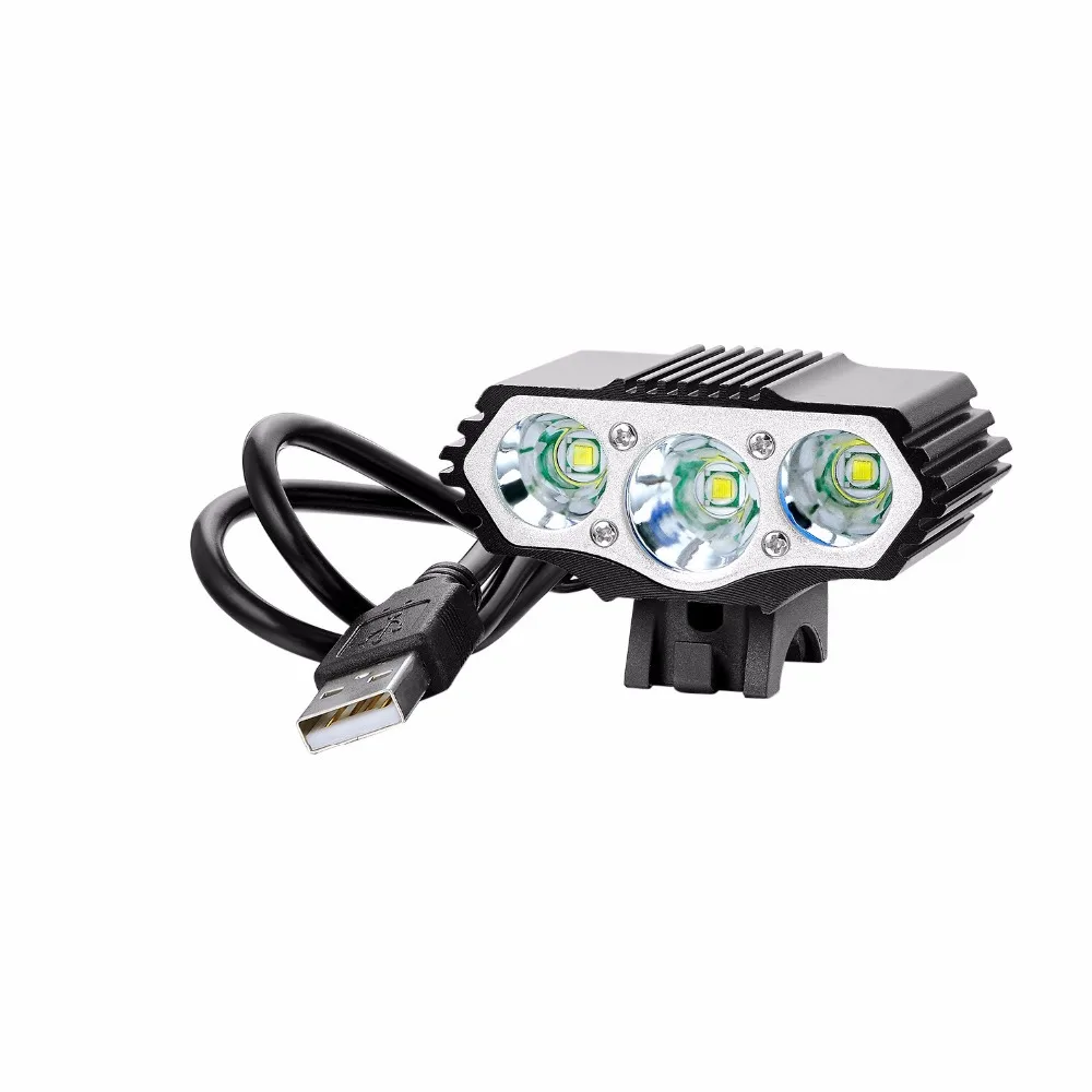 6000лм 3x L2 USB светодиодный 3L2 налобный фонарь 4 режима головной светильник велосипедный велосипед светильник F3 L2 DC или USB вход