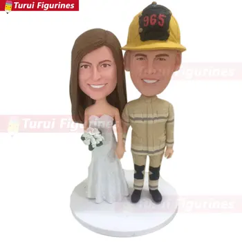 

Firefighter Wedding Cake Topper Fireman Wedding Cake Topper Firefighter Topper Firefighter Personalized Wedding Cake Figurine Fi