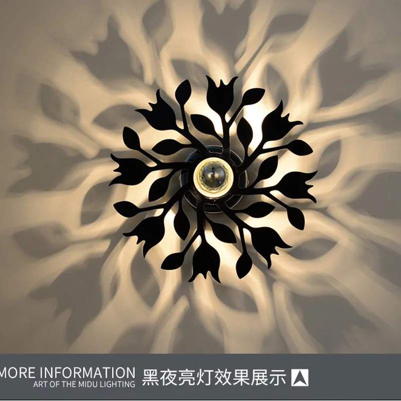 Beautiful Novelty Modern Projective Shadow LED Wall Lamp Wall Sconce
