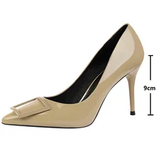 high heel sexy pumps women shoes Fashionable professional OL women's shoes with high heels and patent leather shingles red green fashionable women s pumps with solid color and pu leather design