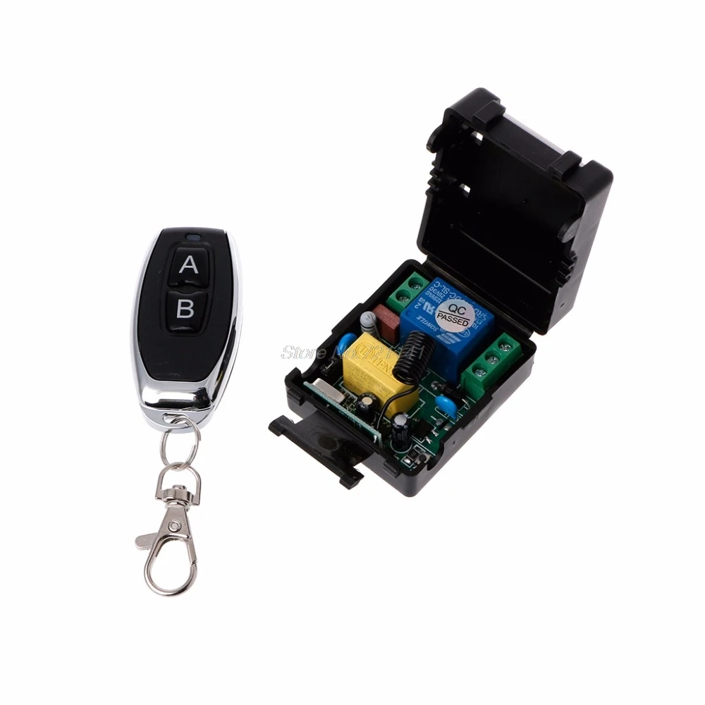 

AC 220V 10A 1CH RF 433MHz Wireless Remote Control Switch Receiver Module + Transmitter Kit For Home Electronics Stocks