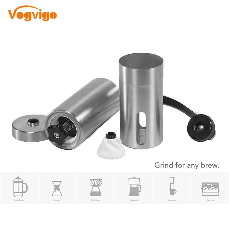 

VOGVIGO Stainless Steel Manual Coffee Grinder Washable ABS Ceramic Core Home Kitchen Mini Manual Hand Coffee Grinder