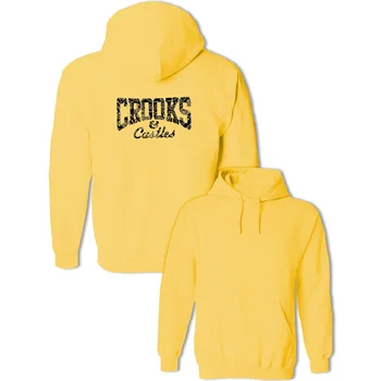

Fashion Punk Crooks And Castles Print Pullovers Sweatshirts Women's Men's Hoodies Cotton Unisex Hooded Tops Plus Size S-XXXL