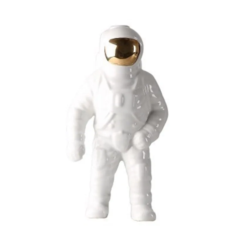 Астронавт скульптура космический человек Цветочная ваза ракета керамический материал статуя космонавта модные предметы домашней мебели L3245
