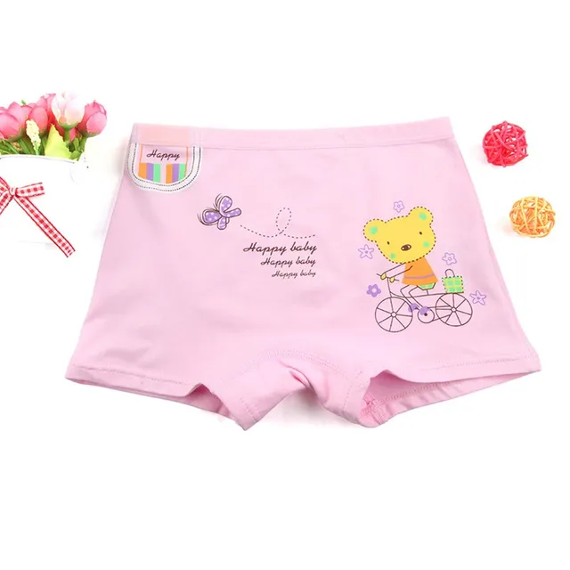 5PCS/LOT Girls Baby Adorable Cartoon Boxer Short Baby Modal Cotton Soft Ventilate Underwear Underpant