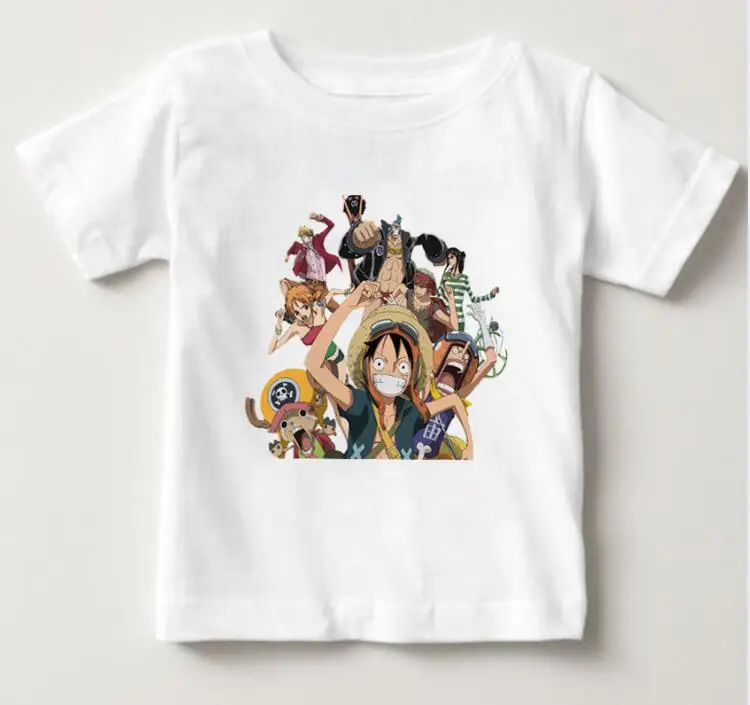 White childreT-shirt Детские футболки для мальчиков, одежда лето, футболки для детей, цельная футболка аниме для девочек, модный топ, лидер продаж - Цвет: White childreT-shirt