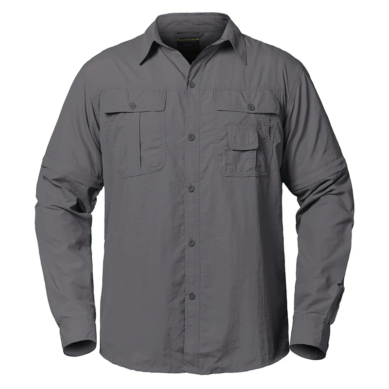 S. ARCHON летние быстросохнущие Военные рубашки, мужские тактические карго-рубашки с несколькими карманами, мужские весенние съемные армейские рубашки с длинным рукавом