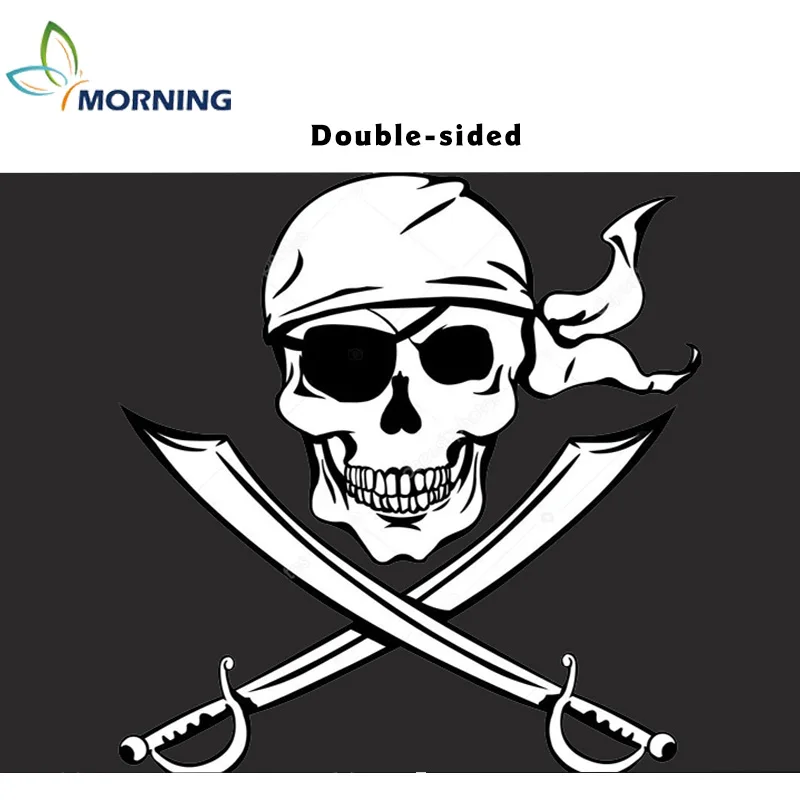 Флаг с черепом для украшения, пиратский флаг - Цвет: A Double-sided