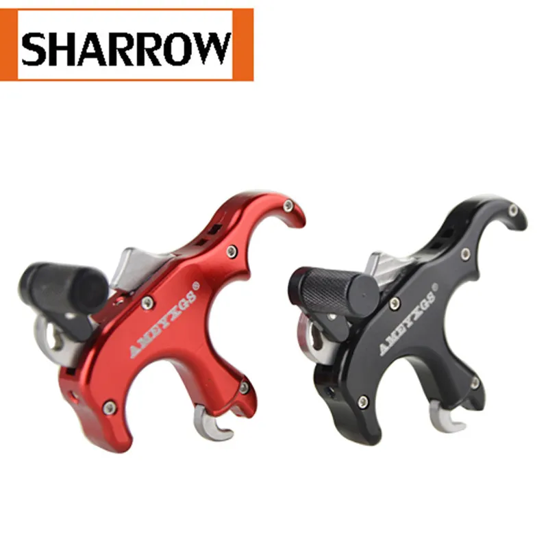 

1PC Archenry Automatic Release Aids 3 Finger Grip Trigger Thumb Aluminum alloy Compound Bow For Shooting Hunting Accessories