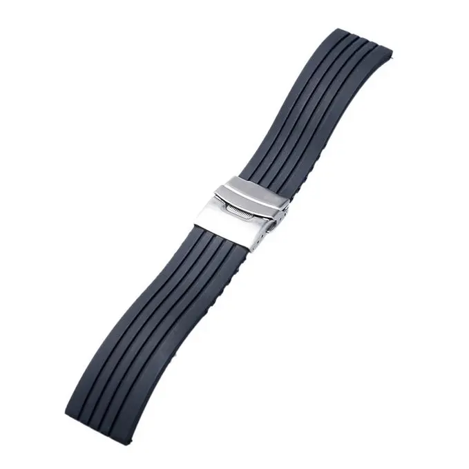 5 colors 18mm 20mm 22mm 24mm Universal Link Bracelet Rubber Silicone Watchband Wrist Strap Soft Waterproof For Men Women Watches