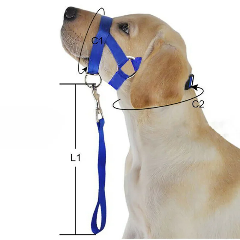 1pc Training Puppy Dog Muzzle Head Collars Halter Pet Mouth Traction