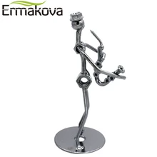 ERMAKOVA 5 1 Metal Musician Sax Player Sculpture Musical Instrument Figurine Sax Statue Cafe Counter Office