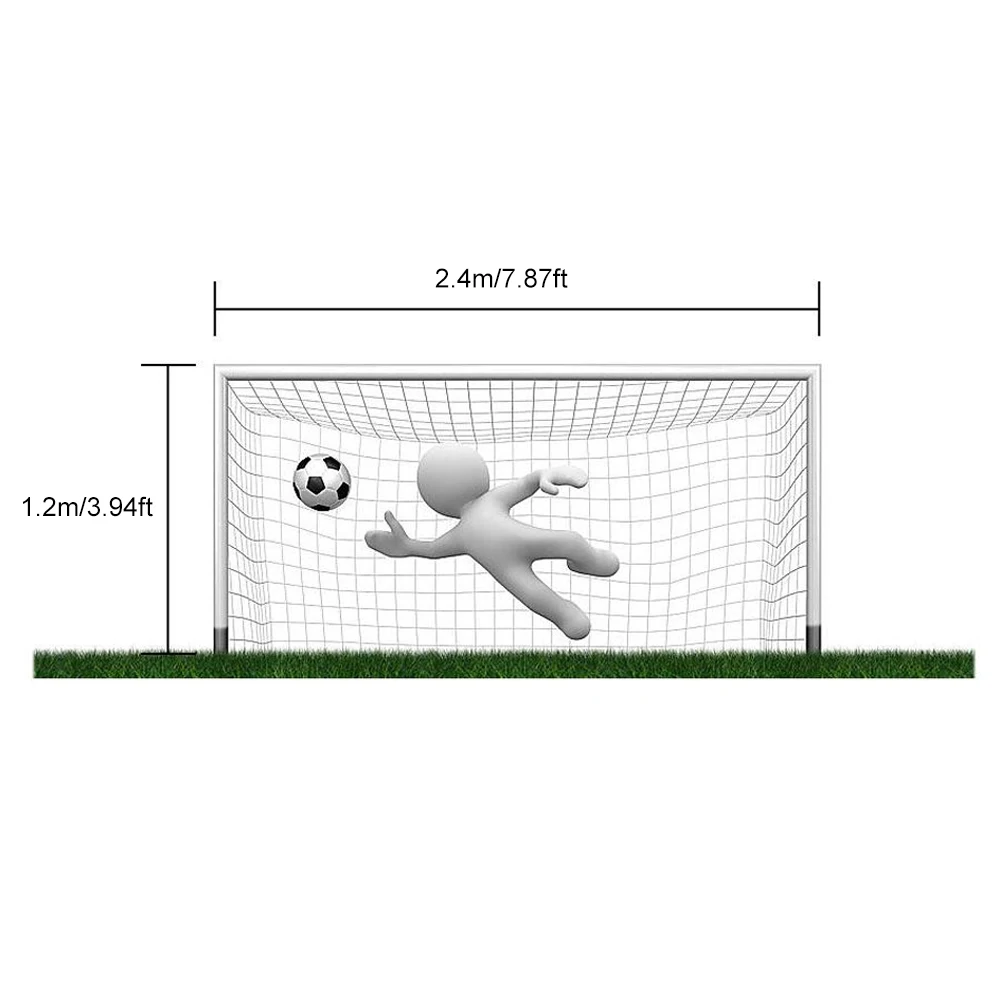 8x4 футов футбольные ворота сеть для спортивных тренировок матч заменить футбольный гол сетка футбольный пост прочное сеточное
