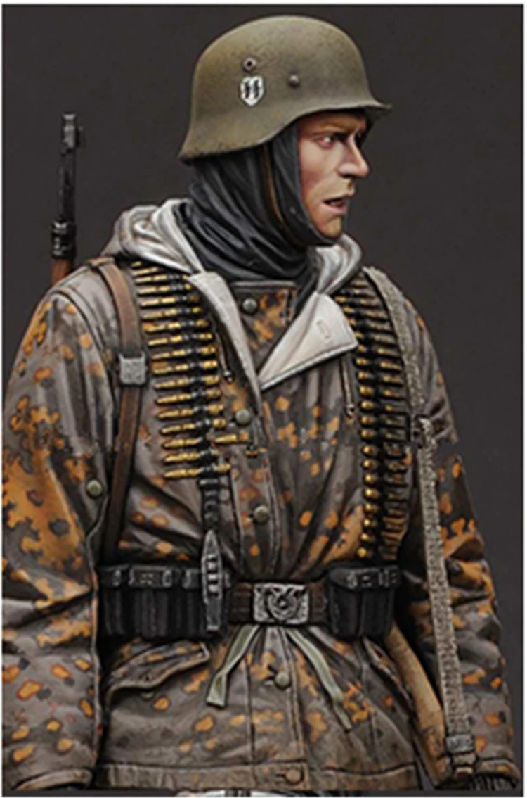 

1/16 resin figures resin model kit ww2 germany soldiers(double-head) 1607D