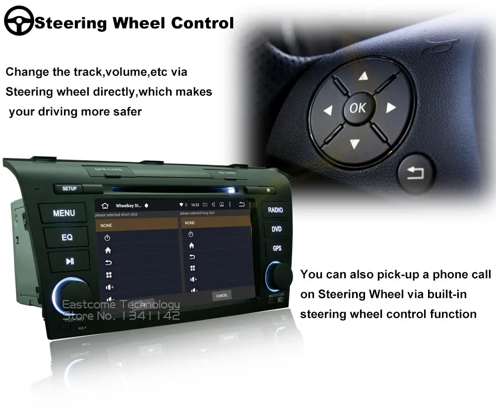 Excellent Pure Android 6.0 Car DVD for Mazda 3 2004 2005 2006 2007 2008 2009 With Octa Core Radio Bluetooth Rear View Camera 12