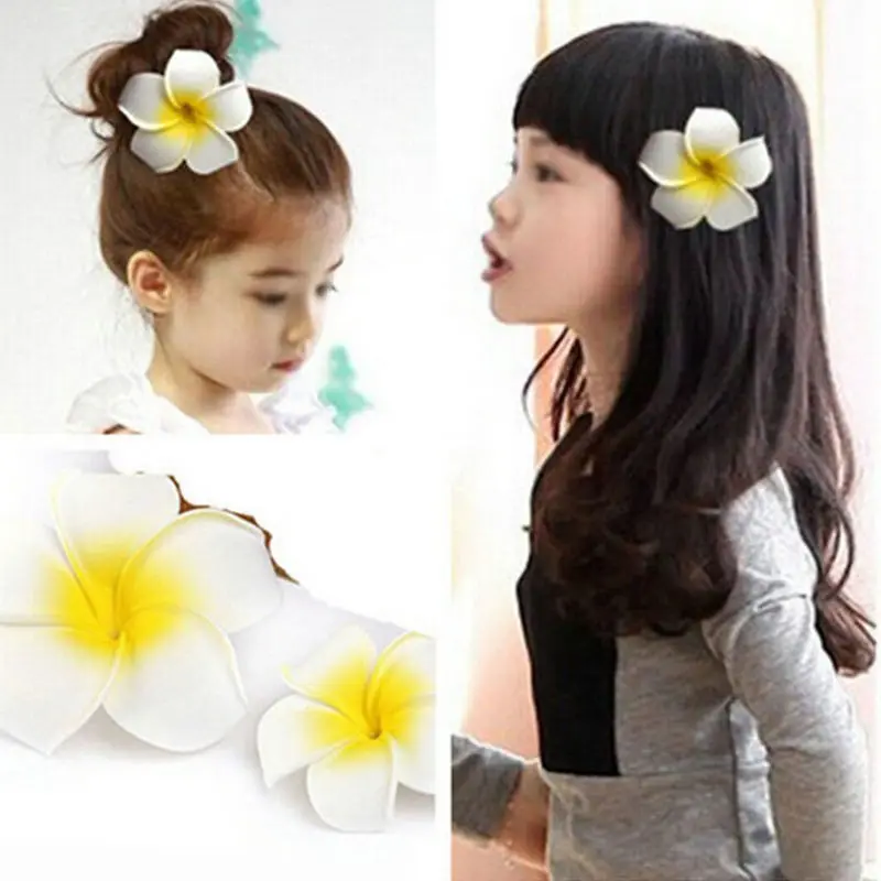 

Fashion Plumeria Flower Hairpin Bridal Hair Pins Bohemia Seaside Beach Style CN