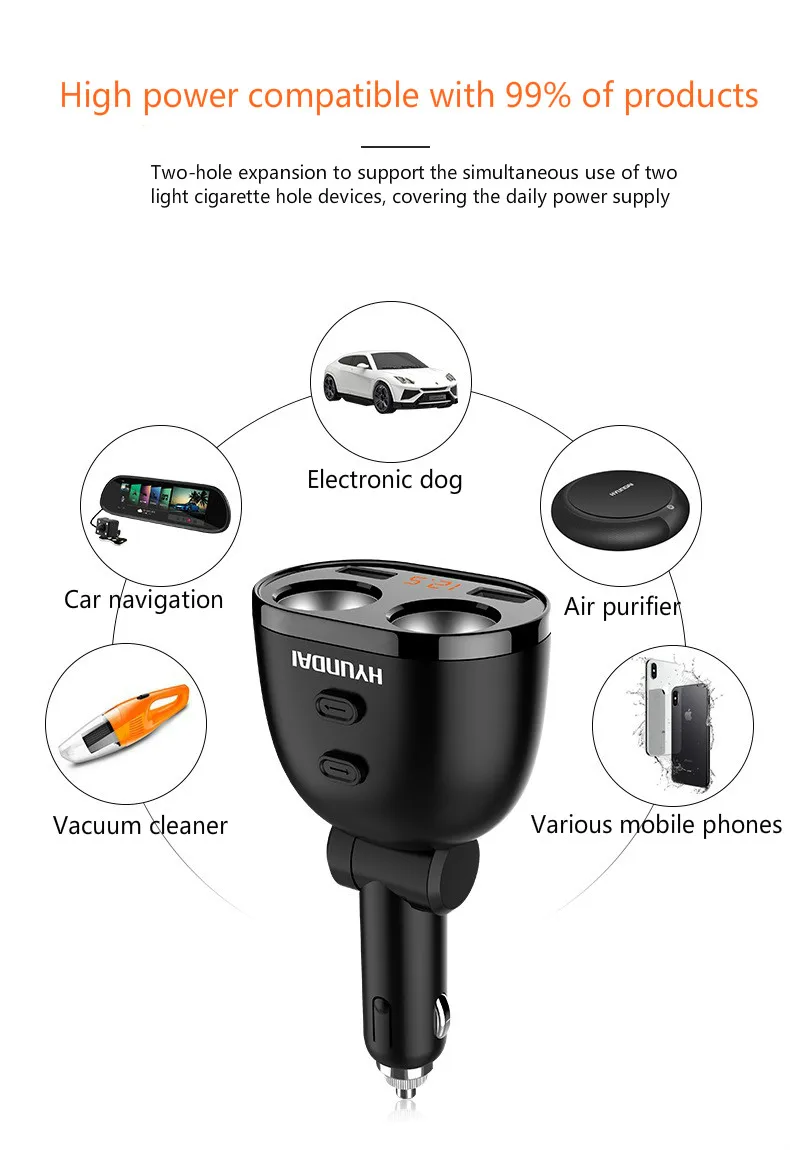 3.1A Dual USB Ports Universal Intelligent Charging Fast Charger Dual USB Car Charger For iPhone Samsung Mobile Android Phone