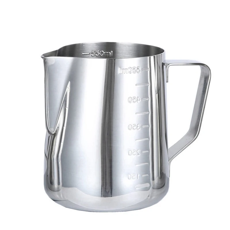 Stainless Steel With Scale Mark Milk Frothing Jug Coffee Pots Coffee Pitcher Barista Art Coffee Latte Coffee Accessories