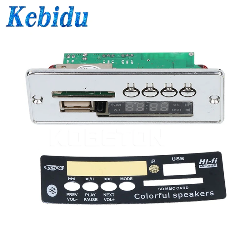 

Kebidu MP3 Player Integrated MP3 Decoder Board Module Car USB Bluetooth Hands-free with Remote Control USB FM Aux Radio for Car
