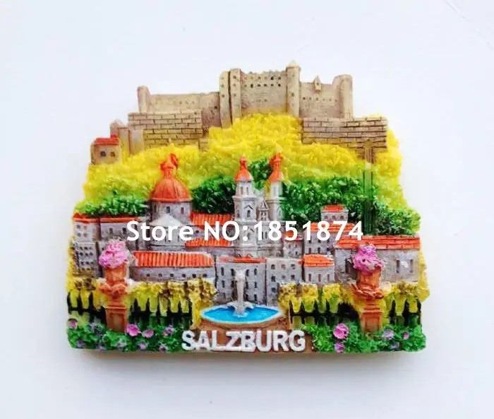 Magnete Frigorifero 3D Vienna Austria, Souvenir Turistico Artigianale In Resina, Regalo Originale Per Casa E Cucina