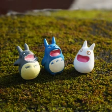 Фея, миниатюрная, набор из 3 Тоторо Открытый рот и крик, Miyazaki студия Ghibli Мой сосед фигурки Мультяшные полимерные игрушки