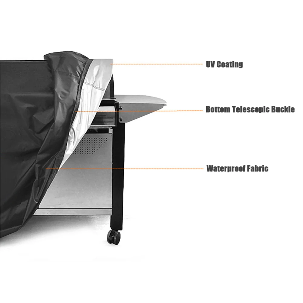 Waterproof Anti Dust BBQ Grill Cover also for Patio Furniture Chaise Lounge Charcoal Electric Barbeque Grill Protector Covers