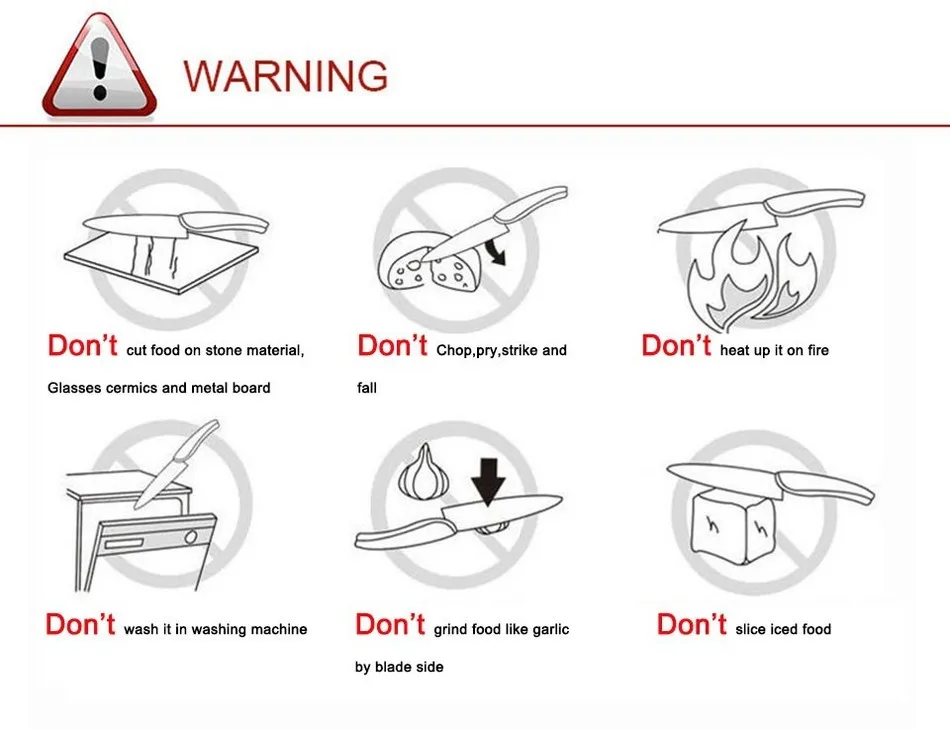 Высококачественные кухонные ножи 3 дюйма+ 4 дюйма+ 5 дюймов+ 6 дюймов+ Овощечистка+ акриловый держатель для ножей 6 шт. набор керамических ножей