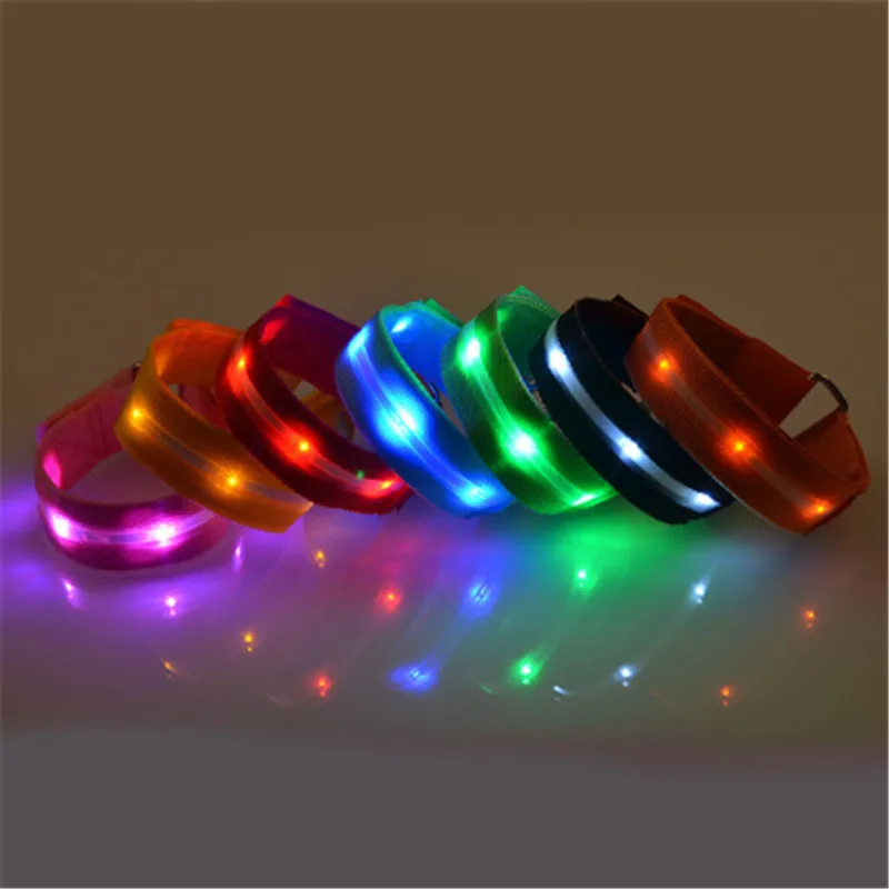 LED Arm Bands Lighting Armbands Leg Safety Bands for Cycling Skating