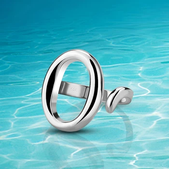 

Classic simple fashion women's rings, 925 pure silver rings, oval opening adjustable size