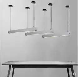 Nordic промышленного управления цемента подвесной светильник T5 свет трубка для студийных гостиная Конференц-зал светодиодные полосы люстра