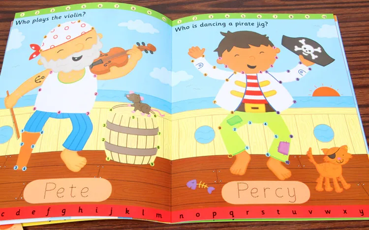 Ponto a Ponto de Desenho Kids do Bebê Livros de Pintura para a Aprendizagem Crianças Limpar Livros Inglês Precoce Brinquedos Educativos Frete Grátis - 7 Cheap Brinquedos p desenhar
