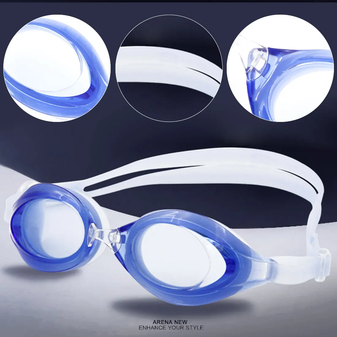 Impermeable Gafas Natacion Anti niebla UV lentes de color buceo HD Gafas de natación Gafas duikbril para adultos