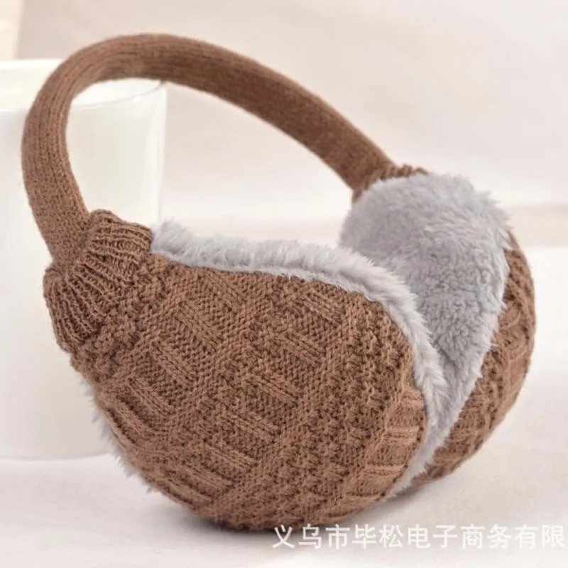 Трикотажные Термальность Earmuff Твердые 2016 унисекс Для мужчин Для женщин Наушники для женщин из плюша для влюбленных наушники зима теплая