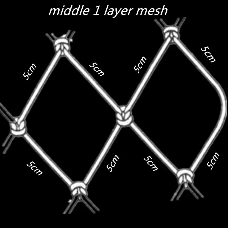 quality gill net H4*L100M 3layer 4 and 19cm mesh sink net fish trap sticky fishing net outdoor pesca reservoir fishing network