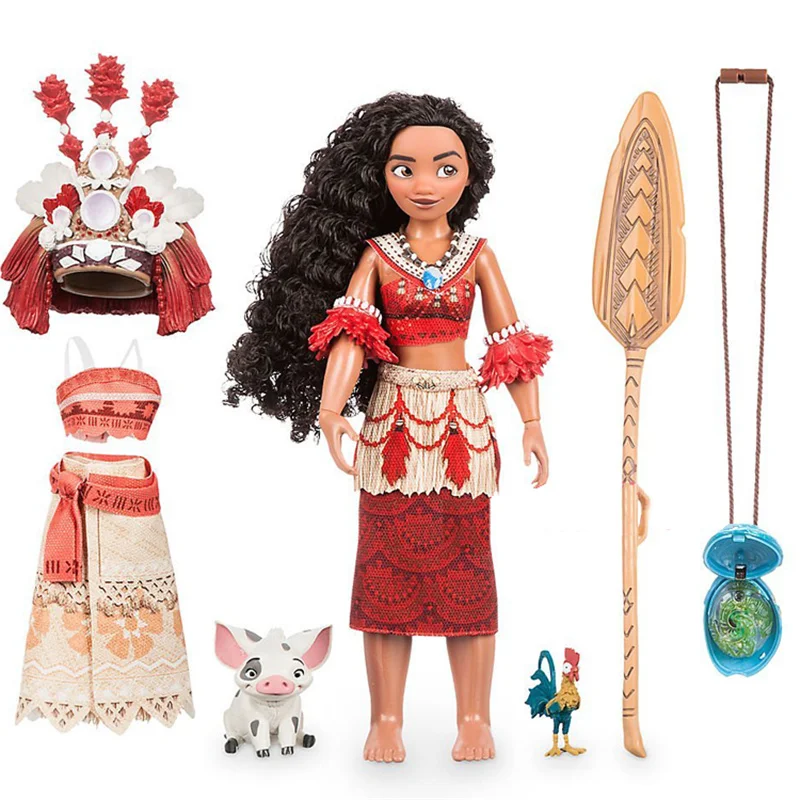 Новая кукла принцесса Моана, каваи, светильник Моана и музыкальная одежда, фигурка Моана, игрушка, подарок на Рождество, день рождения для ребенка и девочки