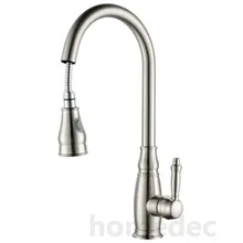 Вытяжной кран раковина для кухни латунный никель кран на кухне смеситель для горячей и холодной посуды два носика кран