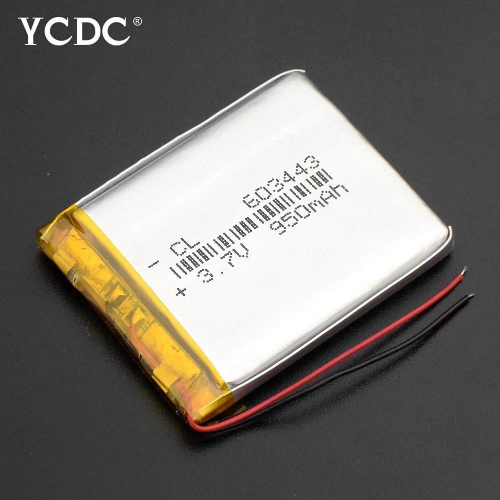 

Energy Battery 3.7V Lithium Polymer Battery 603443 950mAh MP4 GPS Navigation Electronic Speakers Lipo Battery 063443 With PCB