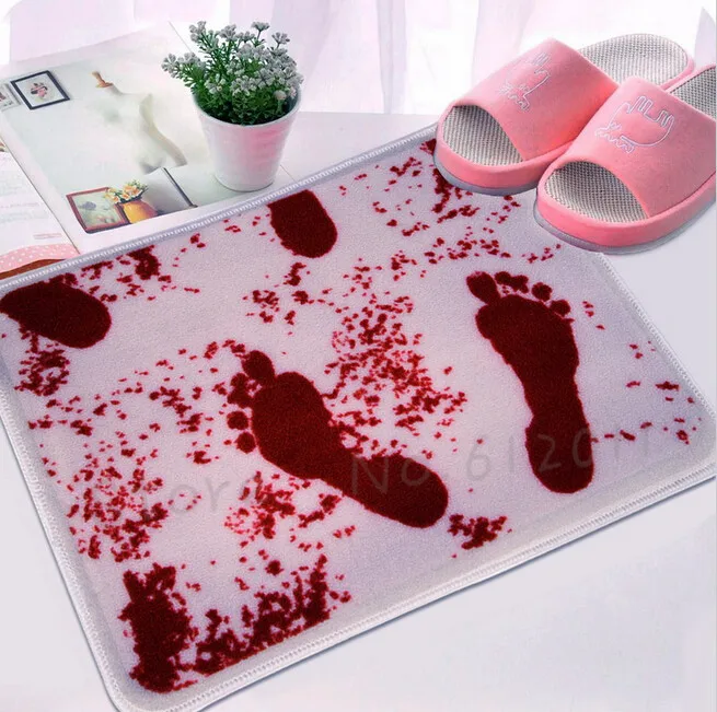 Novelty Blood Bath Mat Water Absorption Non Slip